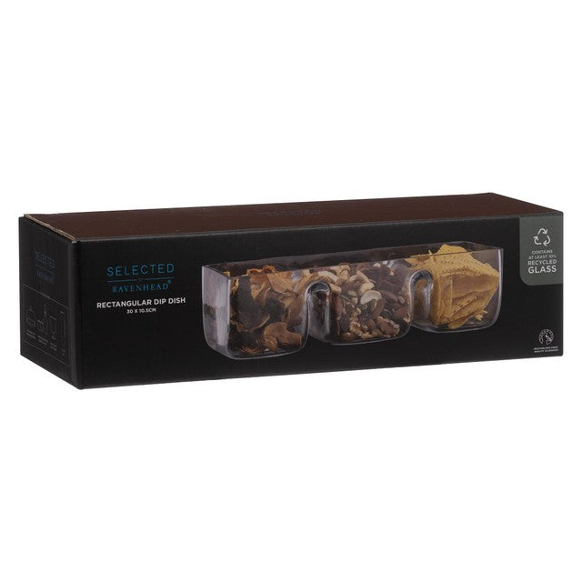 Rayware rectangular divided serving dish 31 x 12 x 9 cm, imported from the UK