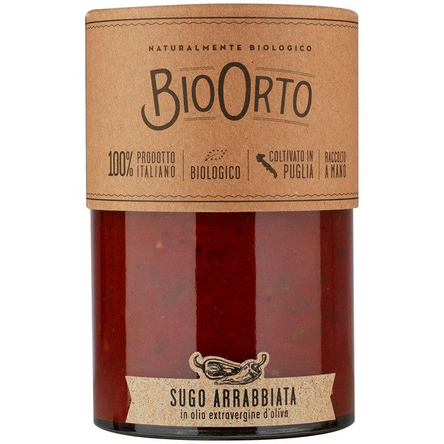 Bio Orto arrabbiata pasta sauce 350g - British product