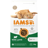 IAMS adult dry cat food lamb 3kg, UK version