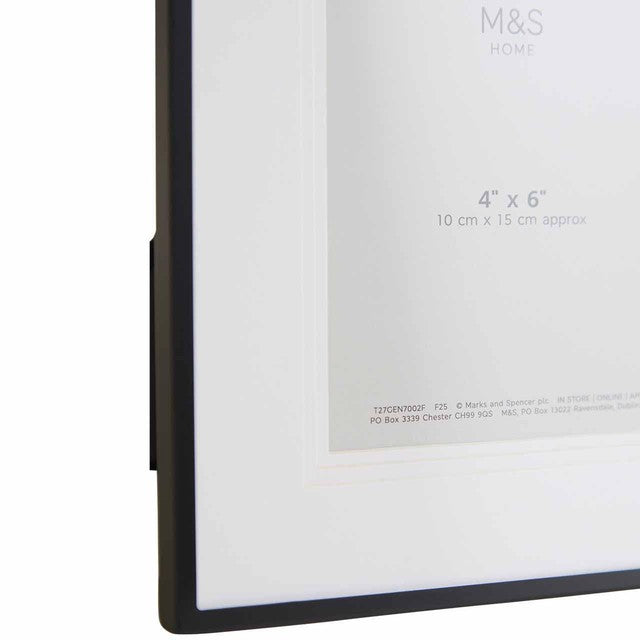 M&S layered mount photo frame black 4x6 inch, UK version
