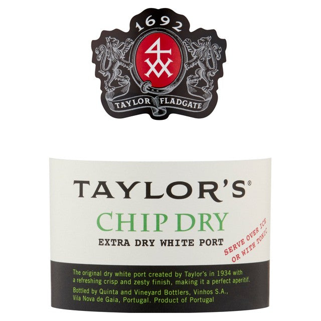 Taylor's Chip Dry White Port 75cl - British product