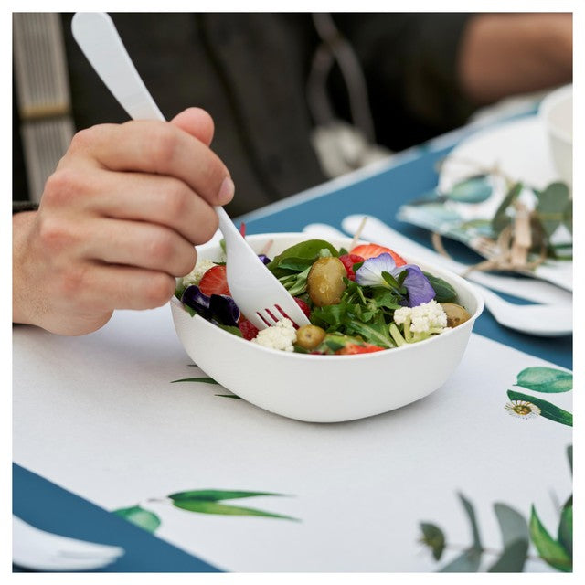 Duni Bio white bagasse 14cm party bowls (British brand)