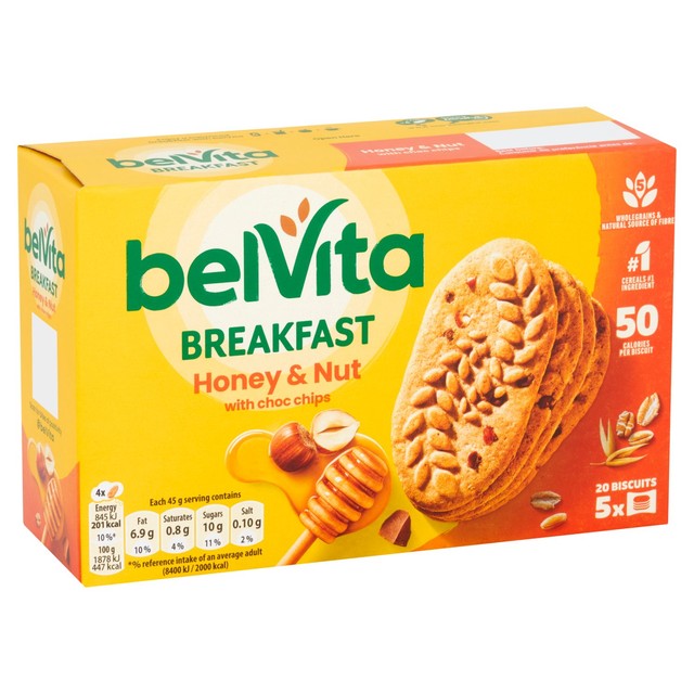 Belvita Honey & Nuts Choc Chips Breakfast Biscuits - British product