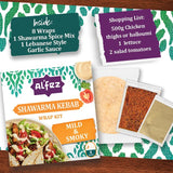 Al'Fez shawarma wrap kit 410g wheat wraps garlic sauce (British brand)