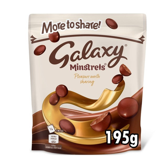 Galaxy Minstrels milk chocolate buttons 195g, UK version