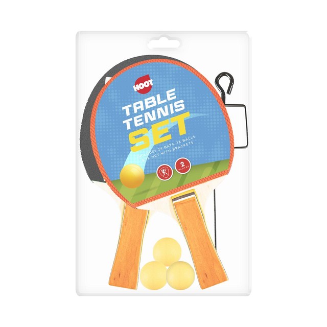 Hoot kids garden table tennis game set with net and bats (British brand)