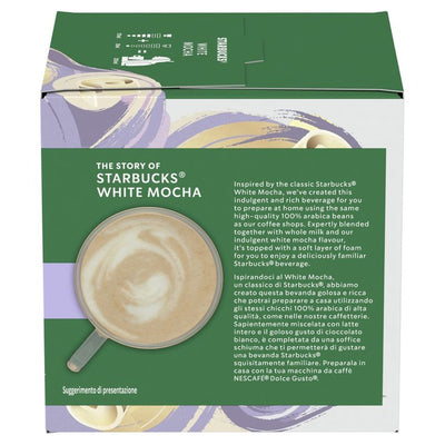 Starbucks Dolce Gusto White Mocha Kaffeegetränk Mischung 6 Getränke