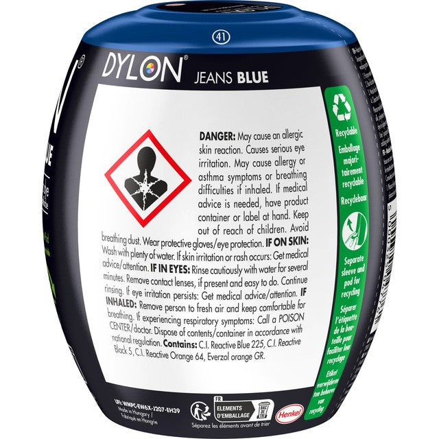 Dylon Jeans Blue Fabric Dye Pod - British product