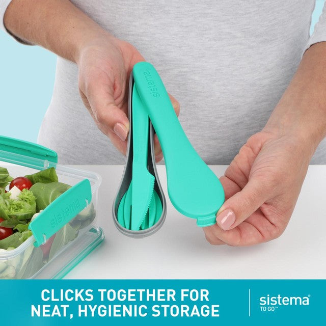 Sistema To Go cutlery travel set with storage case (British brand)