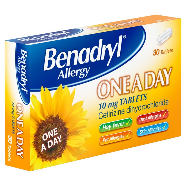 Benadryl One A Day allergy relief tablets 30 tablets - British product