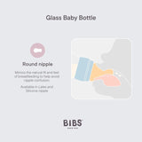BIBS glass baby bottle medium flow 240ml - British product