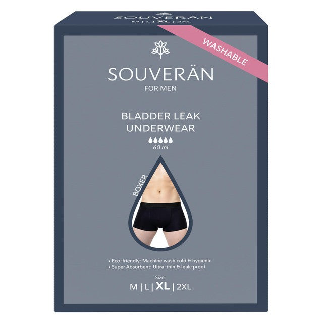 Selenacare bladder leak boxer for men black size XL (British brand)