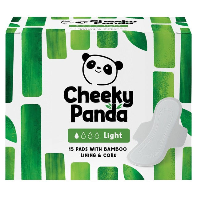 The Cheeky Panda bamboo period pads light 240mm 15 pack (British brand)