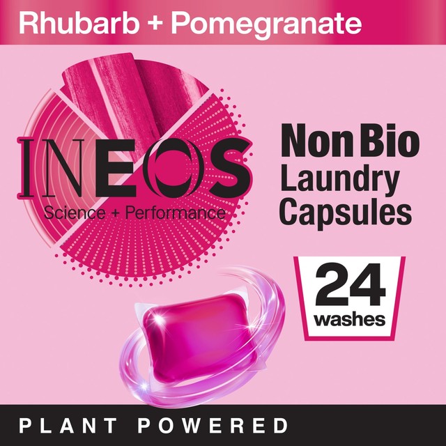 INEOS Laundry Capsules Rhubarb and Pomegranate 24 Pack, UK version