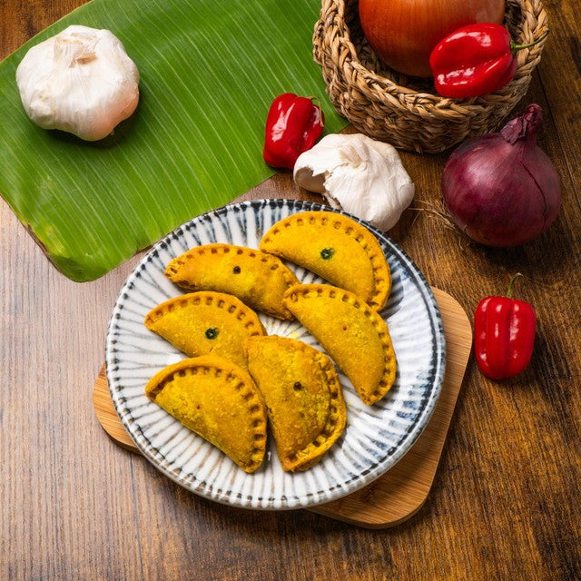 The Vegan Patty Lady gluten-free vegan Jamaican curry patties cocktail size (British brand)