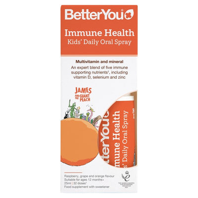 M&S BetterYou Immune Health Kids Daily Oral Spray Raspberry Grape Orange 25ml- Buy online at McGrocer