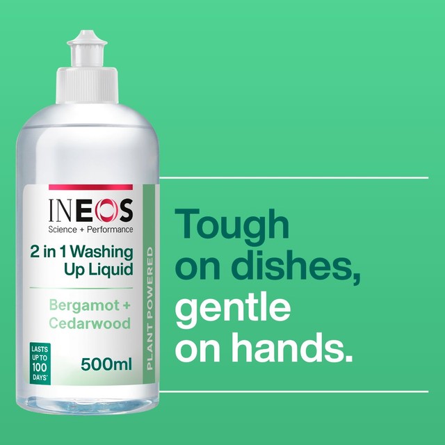 INEOS washing up liquid bergamot cedarwood 500ml, UK version