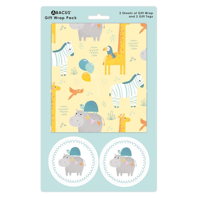 Abacus Nursery Characters gift wrap pack, imported from the UK