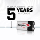 Energizer Max 9V alkaline batteries 2-pack - British product