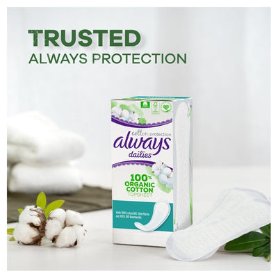 Always Dailies Organic Cotton Protection Normal Slipeinlagen 28er Packung