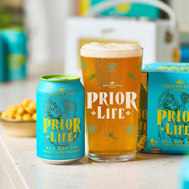 Greene King Prior Life All Day IPA 4 x 330ml, UK version