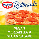 Dr. Oetker frozen vegan pepperoni salami pizza 295g - British product