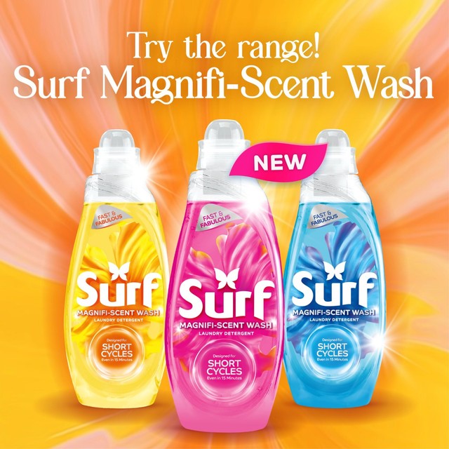 Surf Quick Wash laundry liquid Sunshine Blossom 837ml (British brand)