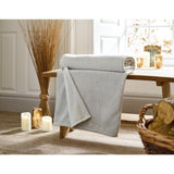 Deyongs Snuggle Touch Throw Light Grey 140 x 180cm - British product