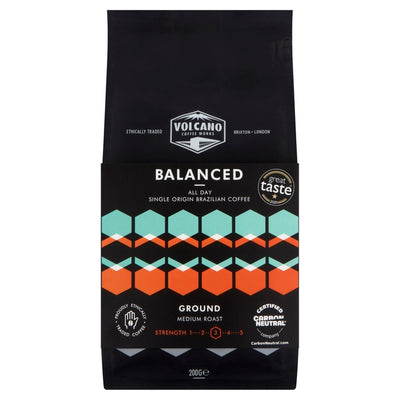 M&S Volcano Coffee Works Balanced Brazil Ground Coffee 200g- Acheter en ligne chez McGrocer