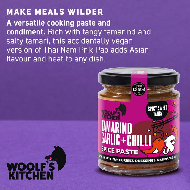 The Woolf's Kitchen tamarind, garlic and chilli spice paste 190g (British brand)