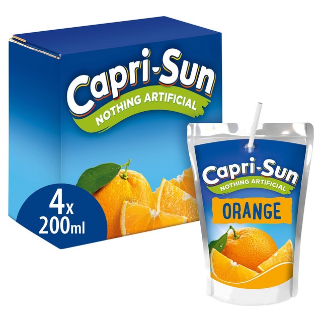 Capri Sun orange kids juice drink 4 x 200ml - British product