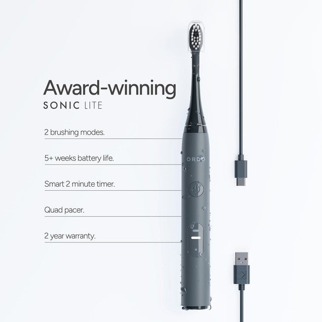 Ordo Electric Toothbrush Stone colour, imported from the UK.