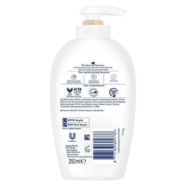 Dove Supreme Silk Caring hand wash 250ml - British product