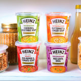 Heinz red lentil dhal microwavable soup pot 400g, UK version