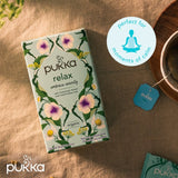 Pukka Relax Tea with Chamomile x20 tea bags, imported from the UK