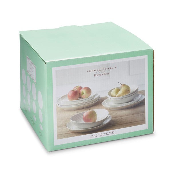 Sophie Conran white porcelain coupe 12-piece dinner set (British brand)