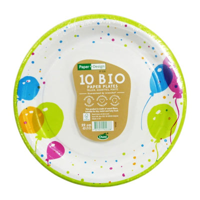 M&S Paper+Design Bio Balloons Recyclable Paper Party Plates 22cm- Buy online at McGrocer