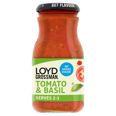 M&S Loyd Grossman Tomato & Basil No Added Sugar Pasta Sauce 350g- Buy online at McGrocer