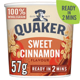Quaker sweet cinnamon porridge pot 57g (British brand)