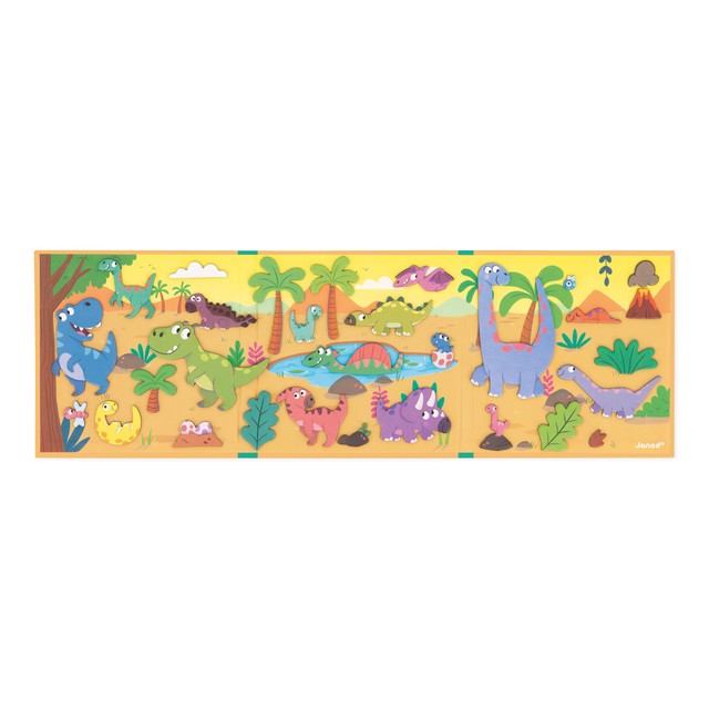 Janod Magneti'stories Dinosaurs magnetic game 18cm - British product