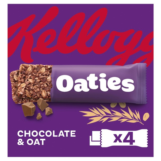 Kellogg's Oaties chocolate and oat cereal bars 4 x 40g, UK version