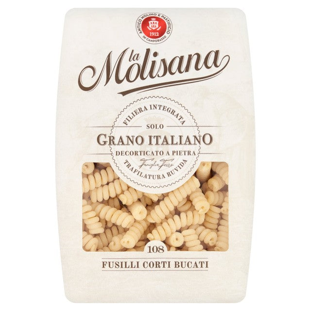 La Molisana Fusilli Corti Bucati pasta 500g, UK version