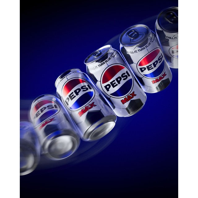 Pepsi Max sugar-free cola 24 x 330ml cans, imported from the UK