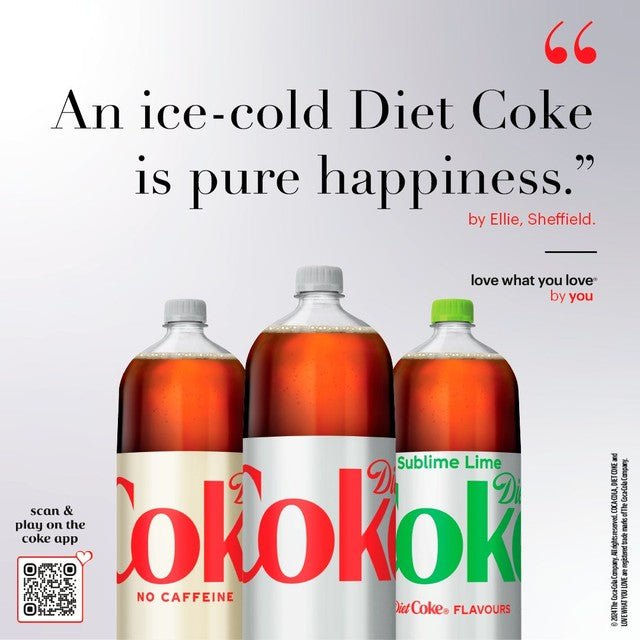 Coca-Cola sugar-free low-calorie sparkling soft drink - British product