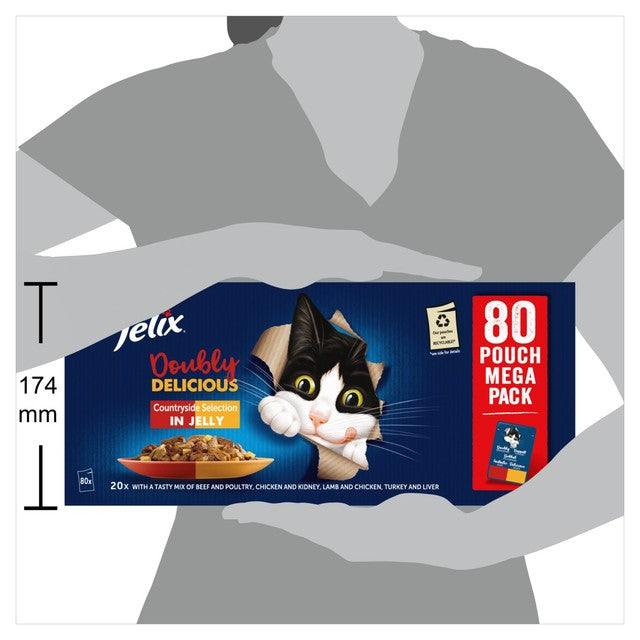 Felix Doubly Delicious wet cat food 80x85g - British product