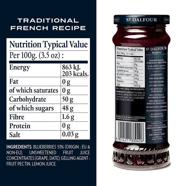 St Dalfour Blueberry Spread 284g - British product