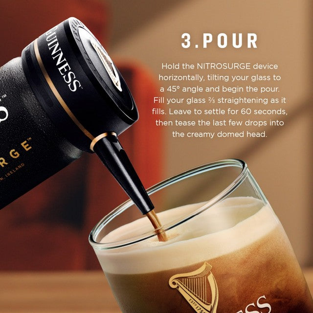 Guinness Draught Nitrosurge stout cans 558ml, UK version