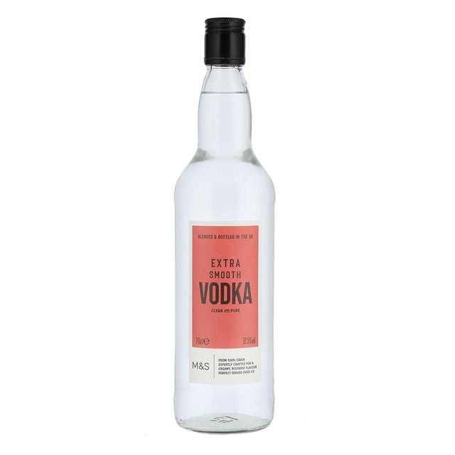 M&S extra smooth vodka 70cl, imported from the UK