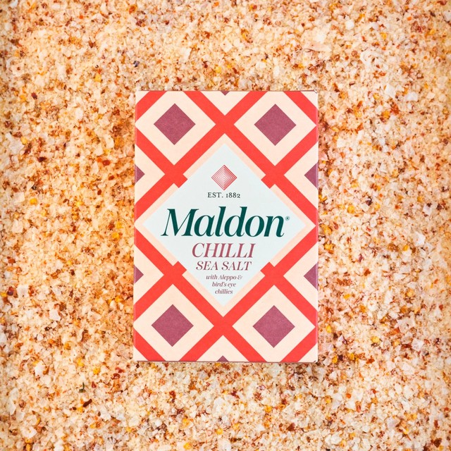 Maldon chilli sea salt flakes 100g, imported from the UK