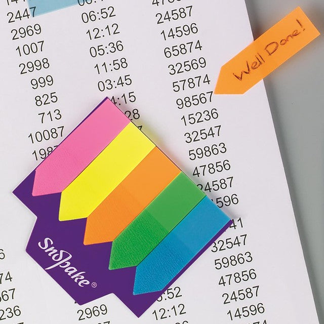 Snopake Index Tab Arrow Highlighters 125 sticky tabs (British brand)